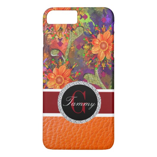 Hibiskus Orange Blume Case-Mate iPhone Hülle (Rückseite)