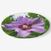 Hibiskus-Papierplatte Pappteller (Schrägansicht)