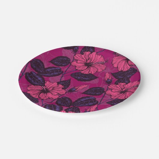 Hibiskus Pappteller (Schrägansicht)