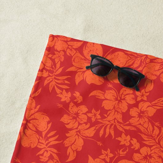 Hibiskus Pareau erschüttert Hawaiianische Flora-Ro Strandtuch (Beispiel)