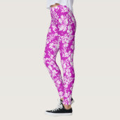 Hibiskus Pareau erschüttert hawaiianische Tropenwe Leggings (Links)