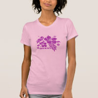 Hibiskus Pareau Hawaiian Floral in Violet für T-Sh