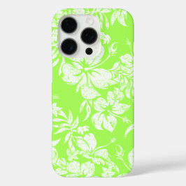 Hibiskus Pareau Hawaiian Floral Lime Green iPhone 16 Pro Hülle
