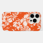 Hibiskus Pareau Hawaiian Floral Orange Case-Mate iPhone Hülle (Rückseite (Horizontal))