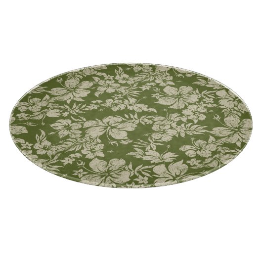 Hibiskus Pareau Hawaiian Glass Cutting Board Schneidebrett (Ecke)