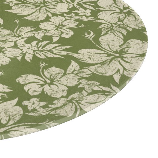 Hibiskus Pareau Hawaiian Glass Cutting Board Schneidebrett (Ecke)