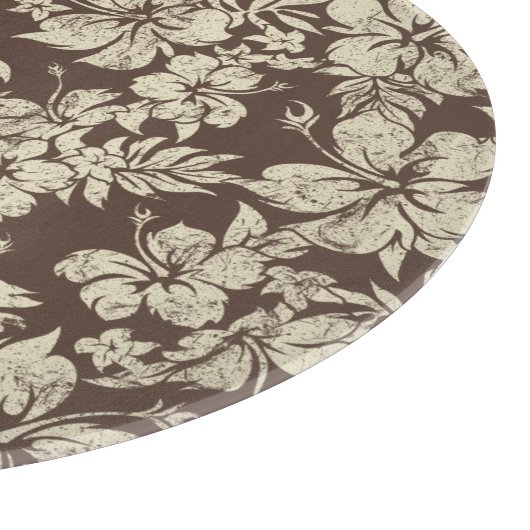 Hibiskus Pareau Hawaiian Glass Cutting Board Schneidebrett (Ecke)