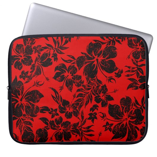 Hibiskus Pareau Hawaiian Neoprene Wetsuit Laptopschutzhülle (Vorderseite)