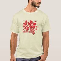 Hibiskus Pareau Hawaiianische Blüten in Rot für T-