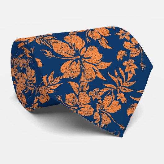 Hibiskus Pareau hawaiische BlumenKrawatte Krawatte (Gerollt)