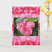Hibiskus Personalisierter Cousin Geburtstag Karte (Gelbe Blume)