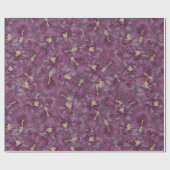 Hibiskus Pflaume, Zucker Geschenkpapier (Flach)