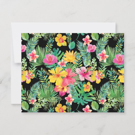 Hibiskus Pink Flamingo Moving Ankündigung (Rückseite)