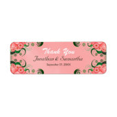 Hibiskus Pink Floral Gastgeschenk Hochzeit Gefalle (Vorne)