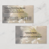 Hibiskus Pink in Sepia Visitenkarte (Vorne/Hinten)