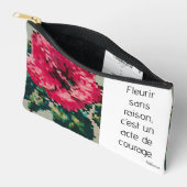 Hibiskus Pixel Art Floral Pastell Zubehörtasche (Offen)