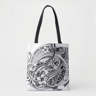 HIBISKUS POLYNESIAN TRIBAL Blank Tasche