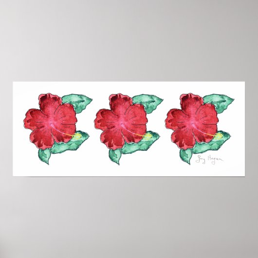 Hibiskus-Poster und -Prints Poster (Vorne)