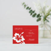 Hibiskus Red bei Hochzeiten am Strand Begleitkarte (Stehend Vorderseite)