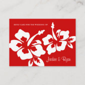 Hibiskus Red bei Hochzeiten am Strand Begleitkarte (Rückseite)