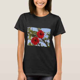 Hibiskus Red Blume Blue Sky Alicante Aufkleber T-Shirt