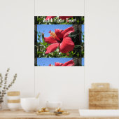 Hibiskus Red Blume Poster (Küche)