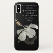 Hibiskus Reflektion mit inspirierendem Zitat Case-Mate iPhone Hülle (Rückseite)
