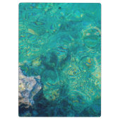 Hibiskus Rosa Blume türkis Ozean Hawaii Klemmbrett (Rückseite)