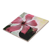 Hibiskus Rosa tropische Blume Sommer exotische Blu Fliese (Seite)