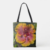 Hibiskus Rosa und Orange Tasche (Rückseite)