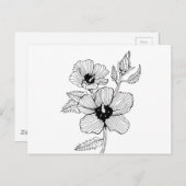 Hibiskus Rose der Sharon-Blume Postkarte (Vorne/Hinten)