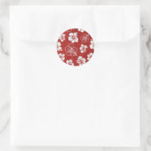 Hibiskus Runder Aufkleber (Tasche)