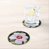 Hibiskus Runder Pappuntersetzer (Vor Ort)