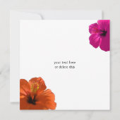 Hibiskus Save the Date Einladung (Rückseite)