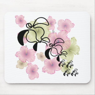 Hibiskus-Schildkröte-Familie Mousepad
