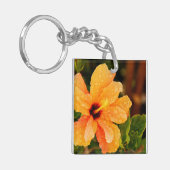 Hibiskus Schlüsselanhänger (Vorderseite links)
