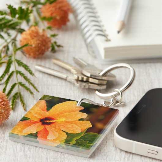 Hibiskus Schlüsselanhänger (Vorderseite rechts)