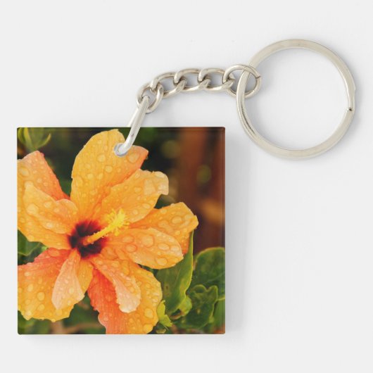 Hibiskus Schlüsselanhänger (Rückseite)