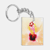Hibiskus Schlüsselanhänger (Vorderseite links)