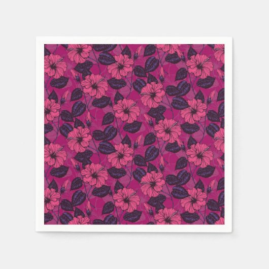 Hibiskus Serviette (Vorderseite)