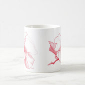Hibiskus-Skizze-Tasse Kaffeetasse (Mittel)