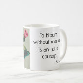 Hibiskus Soft Pastell Floral Pixel Art Kaffeetasse (VorderseiteRechts)