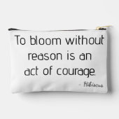 Hibiskus Soft Pastell Floral Pixel Art Zubehörtasche (Rückseite)