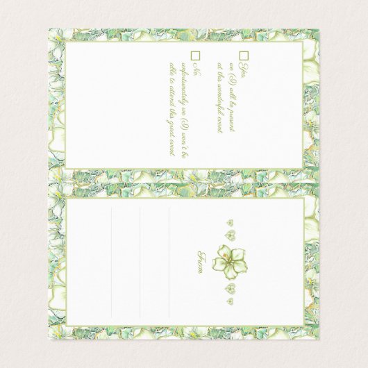 Hibiskus & Spitzen WHITE (Innenseite Aufgefaltet)