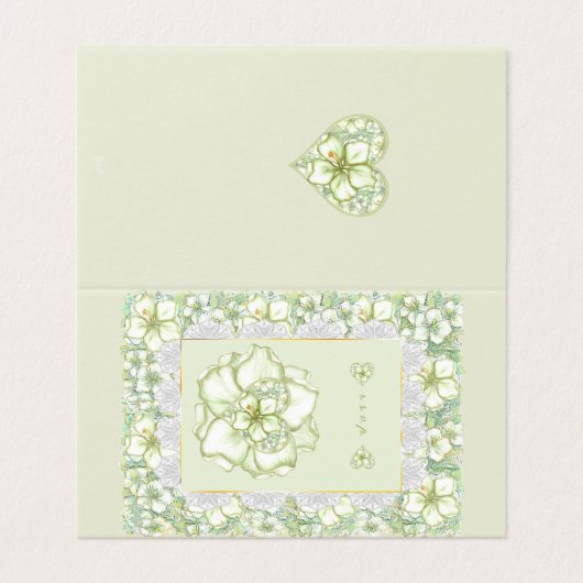 Hibiskus & Spitzen WHITE (Außenseite Aufgefaltet)