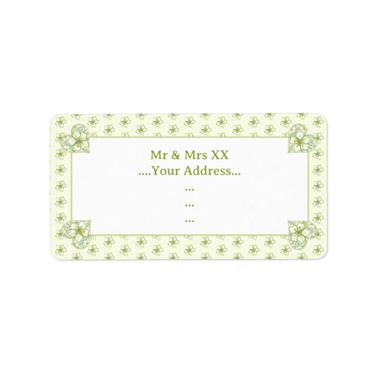 Hibiskus & Spitzen WHITE Adressaufkleber (Vorne)