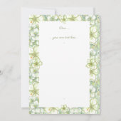 Hibiskus & Spitzen WHITE Dankeskarte (Rückseite)