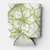 Hibiskus & Spitzen WHITE Dosenkühler (Vorderseite)