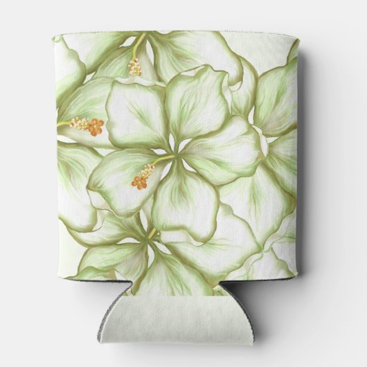 Hibiskus & Spitzen WHITE Dosenkühler (Rückseite)