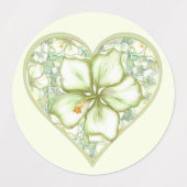 Hibiskus & Spitzen WHITE Etiketten (Design 1)